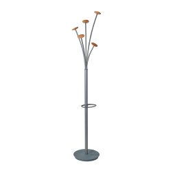 Alba Coat Stand PMFEST 38 x 350 x 1870mm Silver Grey