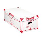 Contenitore con coperchio King Mec bianco, rosso cartone 38,5 x 75,5 x 26,4 cm