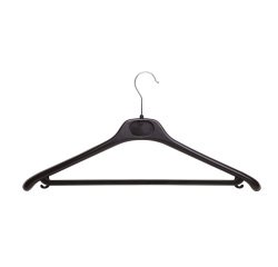 Alba Hangers PMBASIC PL Plastic 450 x 220mm Black Pack of 20