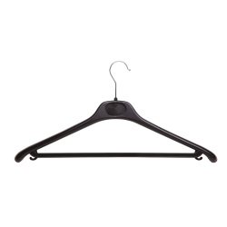 Alba Hangers PMBASIC PL Plastic 450 x 220mm Black Pack of 20