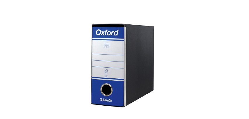 Registratore Memorandum dorso 8 cm Oxford Esselte in cartone 2 anelli 28,5 x 19 cm blu 6 pezzi