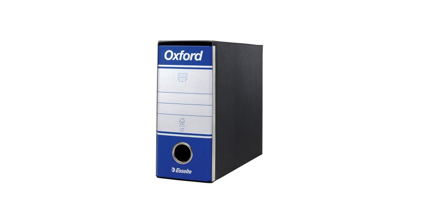 Registratore Memorandum dorso 8 cm Oxford Esselte in cartone 2 anelli blu