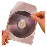 3L Self-adhesive CD/DVD Pockets with flap - pack 10