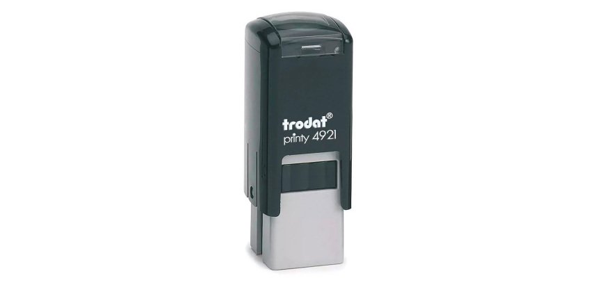 Timbro TRODAT Printy 4921 personalizzato - 12x12 mm max - max 3 righe nero