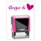 Timbro Trodat Printy 4912 "Grazie di cuore" fucsia