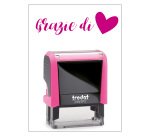 Timbro Trodat Printy 4912 "Grazie di cuore" fucsia
