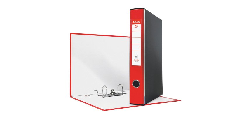 Registratore commerciale dorso 5 cm rosso Eurofile Esselte in confezione convenienza 7+1 in omaggio