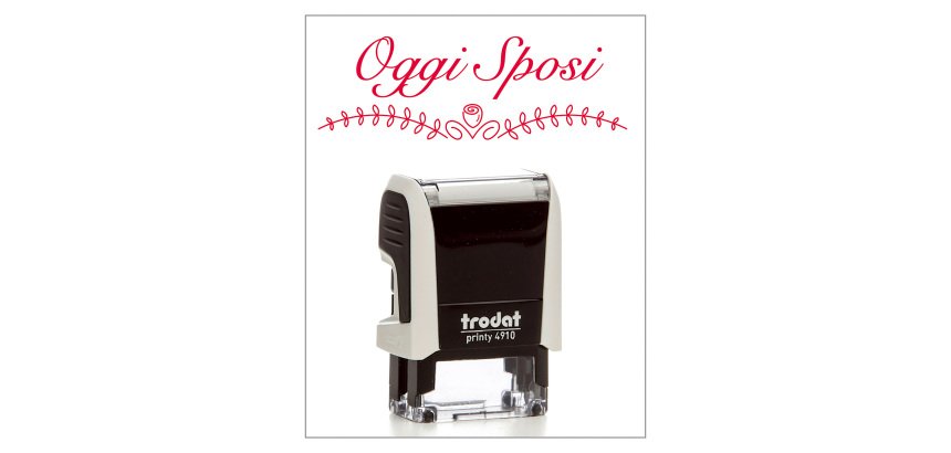 Timbro Trodat Printy 4910 "Oggi sposi" bianco