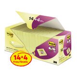 Post-it Giallo Canary 76 x 76 mm Confezione convenienza 14+4 unità Super Sticky