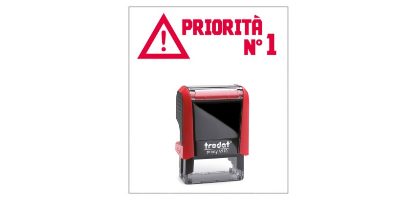 Timbro Trodat Printy 4910 "Priorita n 1" rosso