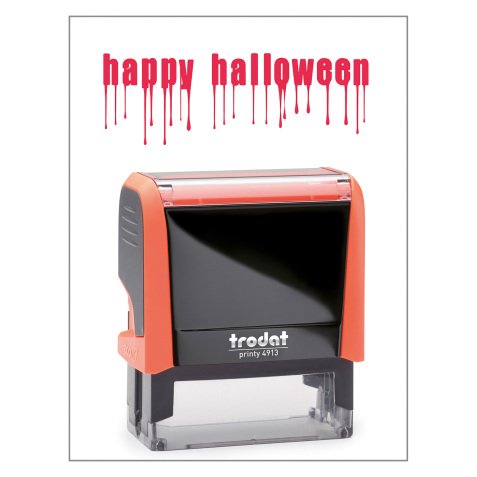 Timbro Trodat Printy 4912 "Happy Halloween" arancione