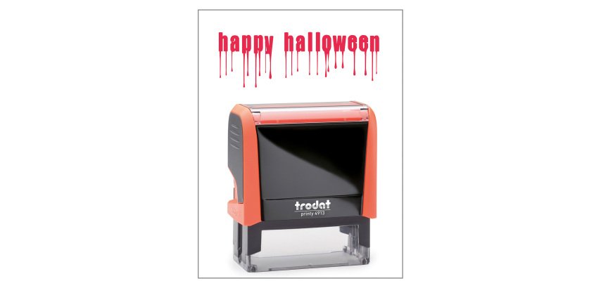 Timbro Trodat Printy 4912 "Happy Halloween" arancione