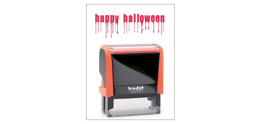 Timbro Trodat Printy 4912 "Happy Halloween" arancione