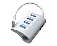 Multipresa da scrivania, 4 prese 10/16A bipasso + 1 10A bipasso/schuko + 2 USB tipo A