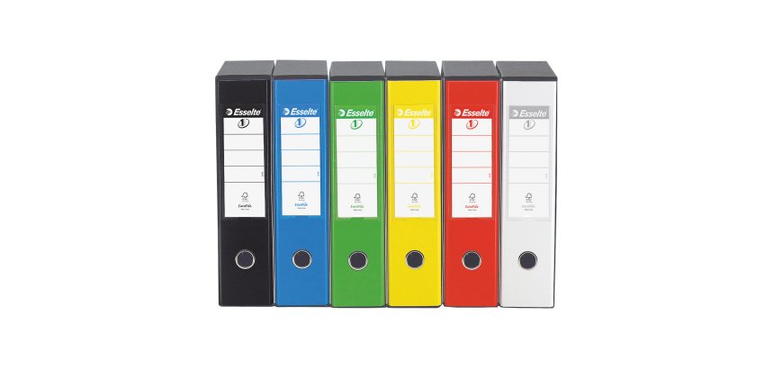 Registratore protocollo dorso 8 cm verde lime Eurofile Esselte in confezione convenienza 11+1 in omaggio