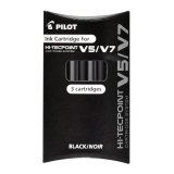 Pilot V5/V7 Hi-Tecpoint Pen Refills, Black - Pack of 3