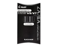 Pilot V5/V7 Hi-Tecpoint Pen Refills, Black - Pack of 3