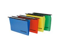 Cartelle  Sospese Cartesio PP per Cassetti in polipropilene, interasse 33 cm, Fondo a V, Confezione Retail da 10 p.zi, Colori Assortiti