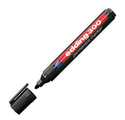 edding 300 Permanent Marker Medium Bullet 3 mm Black Refillable Pack of 10