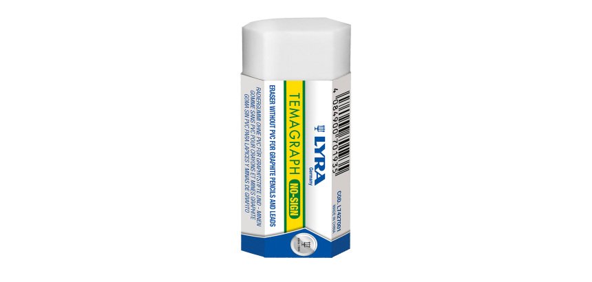 Gomma da cancellare LYRA Temagraph Bianco 3 x 1,2 x 7 cm