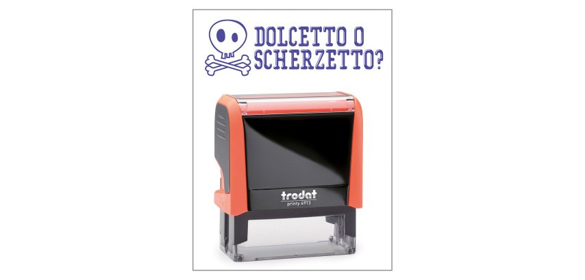 Timbro Trodat Printy 4912 "Scherzett" arancione