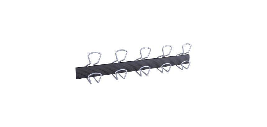 Appendiabiti da parete Alba Metallo nero 75 x 75 x 164 mm