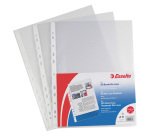 Buste a perforazione Universale Esselte Office 22 x 30 cm trasparente polipropilene finitura goffrata a buccia d'arancia spessore medio 100 unità