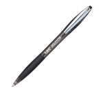 BIC Atlantis Soft Retractable Ballpoint Pen Grip Medium 0.4 mm Black Pack of 12