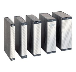 Scatole progetto Esselte Delso Line dorso 10 cm 25 x 35 colore grigio / bianco