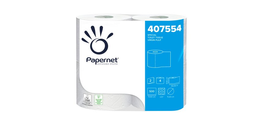 Carta igienica Papernet 2 veli 4 rotoli da 500 strappi