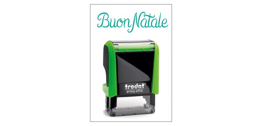 Timbro Trodat Printy 4910 "Buon Natale" verde