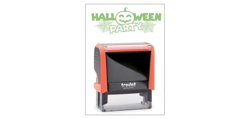Timbro Trodat Printy 4912 "Halloween party" arancione
