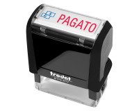 Timbro TRODAT Printy 4912 Office PAGATO - 47 x 18 mm blu-rosso