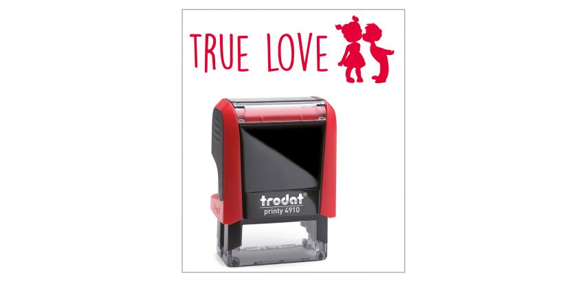Timbro Trodat Printy 4910 "True Love" rosso