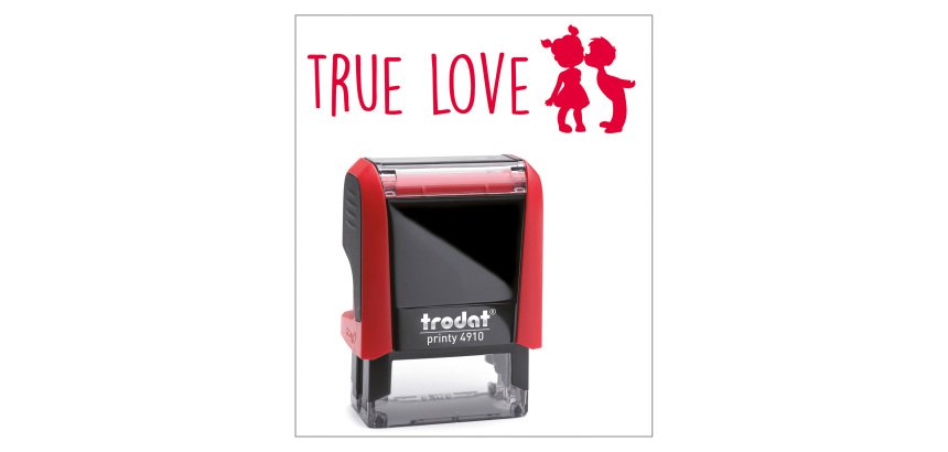 Timbro Trodat Printy 4910 "True Love" rosso
