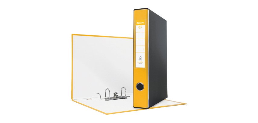 Registratore protocollo dorso 5 cm giallo Eurofile Esselte in confezione convenienza 7+1 in omaggio
