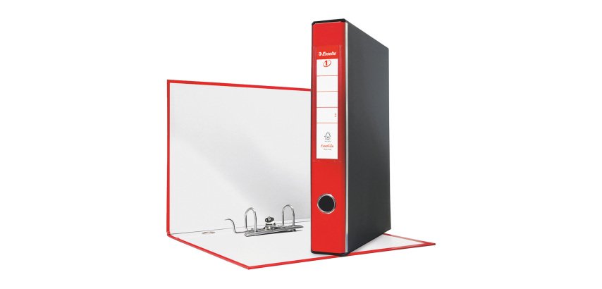 Registratore protocollo dorso 5 cm rosso Eurofile Esselte in confezione convenienza 7+1 in omaggio