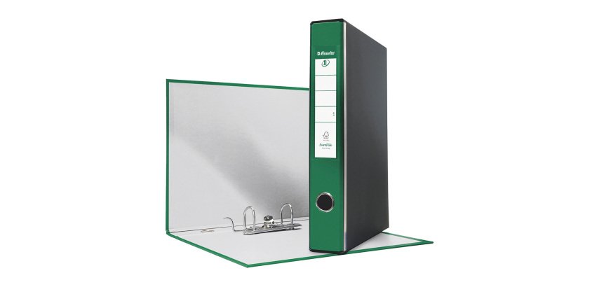 Registratore protocollo dorso 5 cm verde Eurofile Esselte in confezione convenienza 7+1 in omaggio