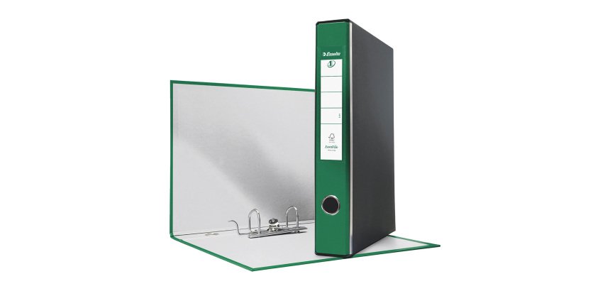 Registratore protocollo dorso 5 cm verde Eurofile Esselte in confezione convenienza 7+1 in omaggio
