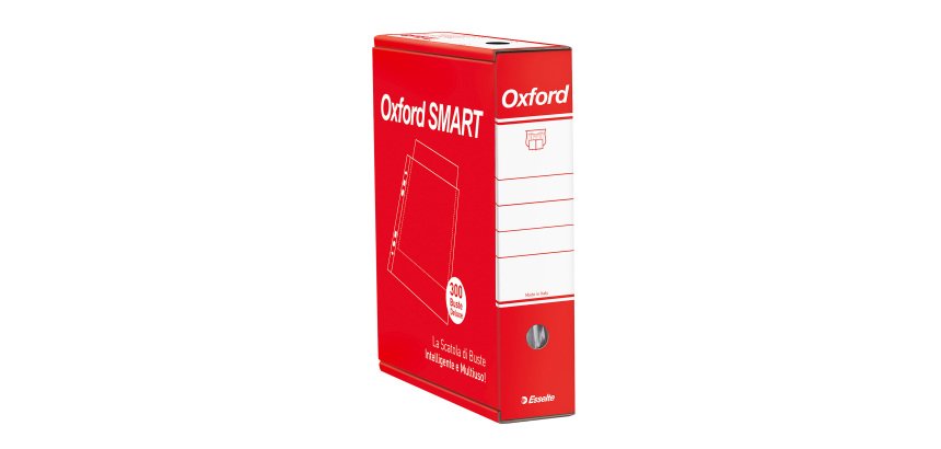 Buste a perforazione Universale Oxford Smart Esselte Deluxe 22 x 30 cm trasparente polipropilene finitura goffrata a buccia d'arancia spessore alto 300 unità