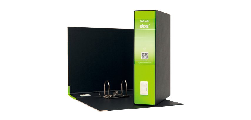 Registratore Protocollo dorso 8 cm Dox Esselte verde chiaro in confezione convenienza 11+1 in omaggio