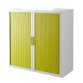 Paperflow Tambour Cupboard Lockable with 2 Shelves Steel & Polystyrene EasyOffice 1100 x 415 x 1040mm White & Green