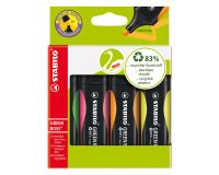 STABILO GREEN BOSS Highlighter Assorted Broad Chisel 2-5 mm Refillable Pack of 4