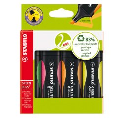 Evidenziatori STABILO BOSS Green Boss chisel assortiti 4 pezzi