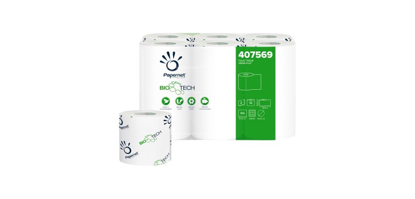Carta igienica Papernet Bio Tech 2 veli 12 rotoli da 165 strappi