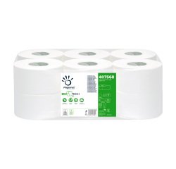 Carta igienica Mini Jumbo Papernet Bio Tech 2 veli 12 rotoli da 405 strappi