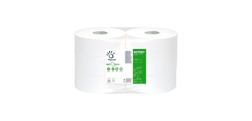 Carta igienica Maxi Jumbo Papernet Bio Tech 2 veli 6 rotoli da 811 strappi