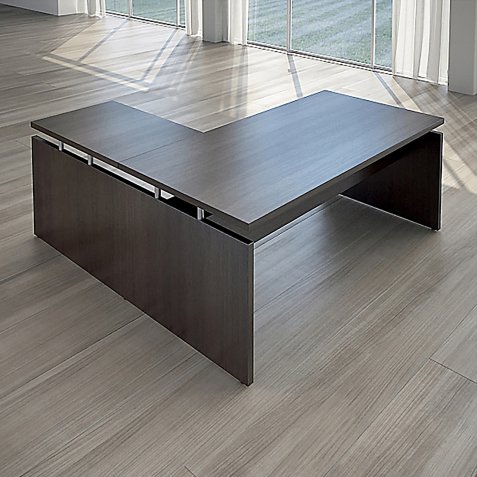 Isola di lavoro con allungo Elegance Wengè 2.000 x 1.800 x 725 mm