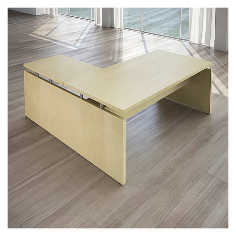 Isola di lavoro con allungo Elegance Acero 1.800 x 1.800 x 725 mm