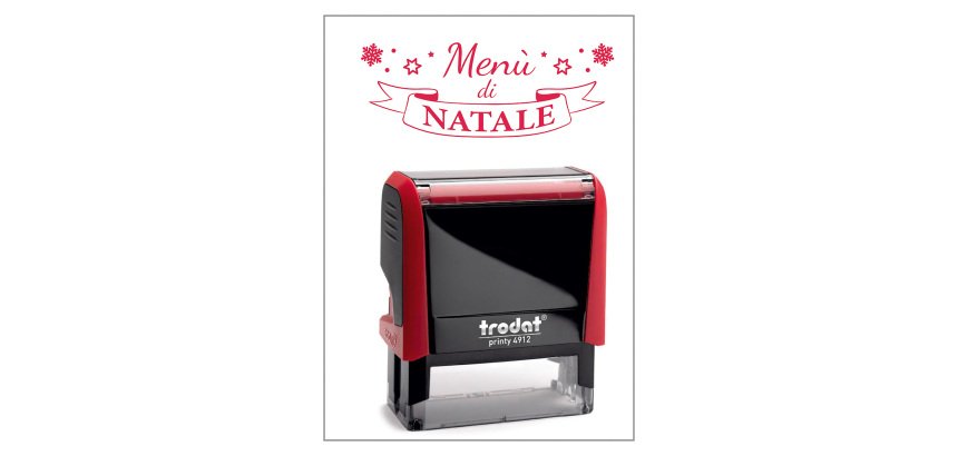 Timbro Trodat Printy 4912 "Menu di natale" rosso